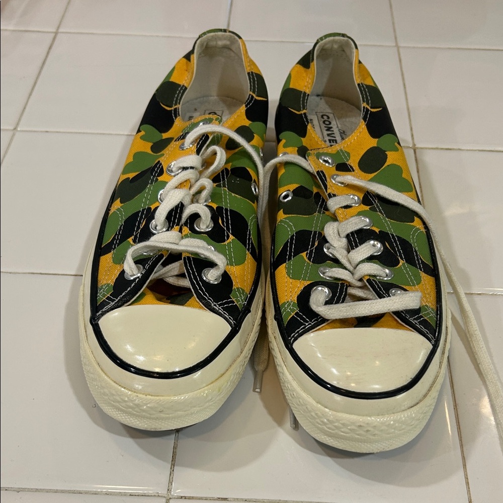 Converse men’s Sneakers  Chuck 70 Archive Low Green and Yellow Camouflage